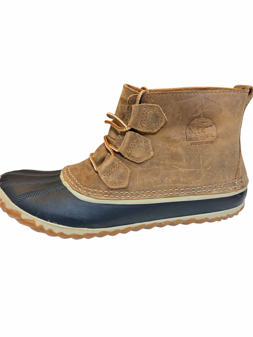 SOREL Out 'N About Waterproof Tan Suede Leather Duck Boots NWOT Size 10